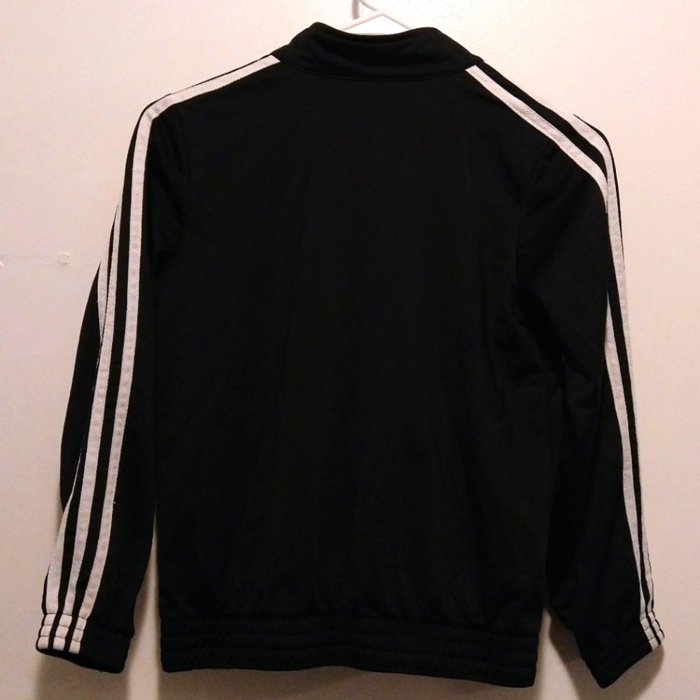 Adidas Youth Large (12-14) Black Warm-Up Track Jacket W/Full Zip - Picture 4 of 4